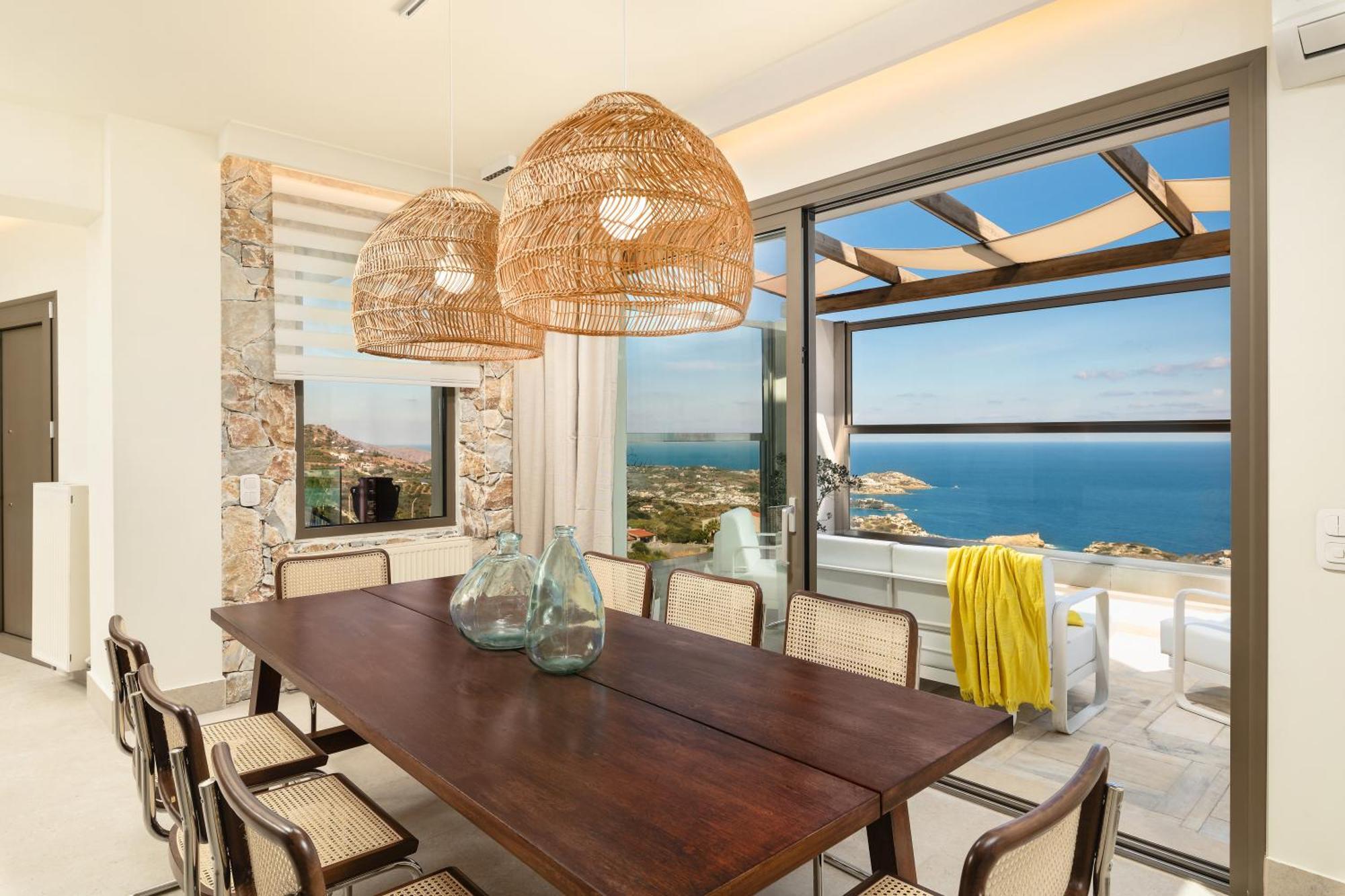 Minimalist Mediterranean Blue Key Villa With Sea View & Infinity Heated Pool Agia Pelagia Eksteriør bilde